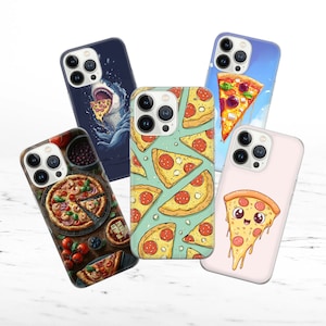 Pizza Phone Case Crust Cover for iPhone 16 Pro, 15, 14, 13, 12, 11, Google Pixel 9, 8, 7A, 6A, Samsung Galaxy S24 Ultra, S23fe, A05 A55 A35.