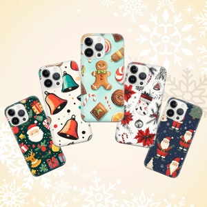Christmas Phone Case Bell Cover for iPhone 16 Pro, 15, 14, 13, 12, 11, Google Pixel 9, 8, 7A, 6A, Samsung Galaxy S24 Ultra, S23fe A05 A55 A3