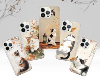 Japanese Style Cat Art  Case