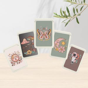 Cartera Magsafe Moon Hippie, billetera magnética con diseño de mariposa, compatible con iPhone 15, iPhone 14 y iPhone 13 SE Pro Max Plus