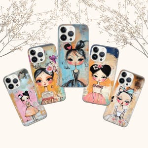 Japan Lady Handy Hülle Aesthetic Cover für iPhone 16e, 15, 14, 13, 12, 11, Google Pixel 9 Pro, 8, 7A, Samsung S25 edge, S24 FE, A71, A36