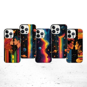 Space Love Phone Case Lgbt Cover for iPhone 16 Pro, 15, 14, 13, 12, 11, Google Pixel 9, 8, 7A, 6A, Samsung Galaxy S24 Ultra, S23fe, A05, A55