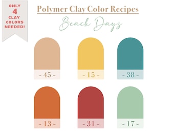 Polymer Clay Color Recipes | Mediterranean Palette (Digital Download)
