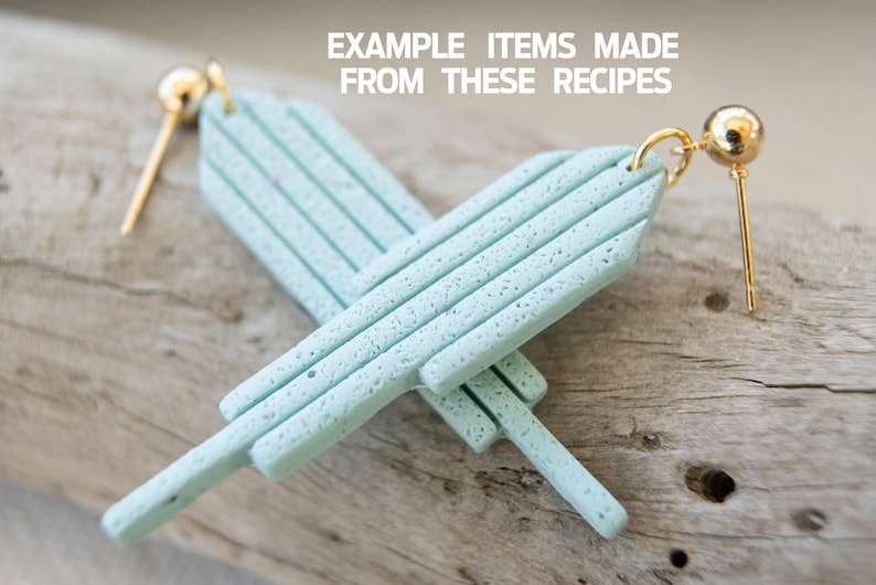 May include: A pair of light blue earrings with a textured finish. The earrings are made of polymer clay and have a simple, modern design.