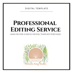 Tillägg för professionell redigeringstjänst! Tillägg för personalisering av designarbete av Michelle King Studio - INTE en fristående tjänst!