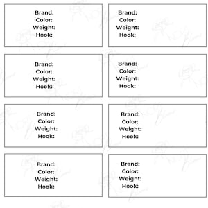 Printable Yarn Swatch Card | PDF Digital Download for Crochet & Knitting Organization