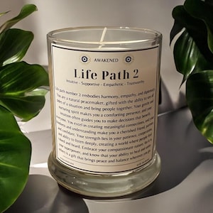 Life Path Number Candle: Personalized Numerology Gift, 7oz