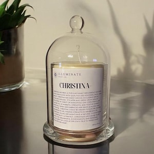 Personalized Name Candle Set with Clothe Glass | Custom Name Candle Gift | Spiritual Candle Gift Set, Candle Gift for Birthdays, Weddings