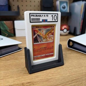 Card Display Stand with Magnetic Closure, Standard 3 x 4 Toploader Frame