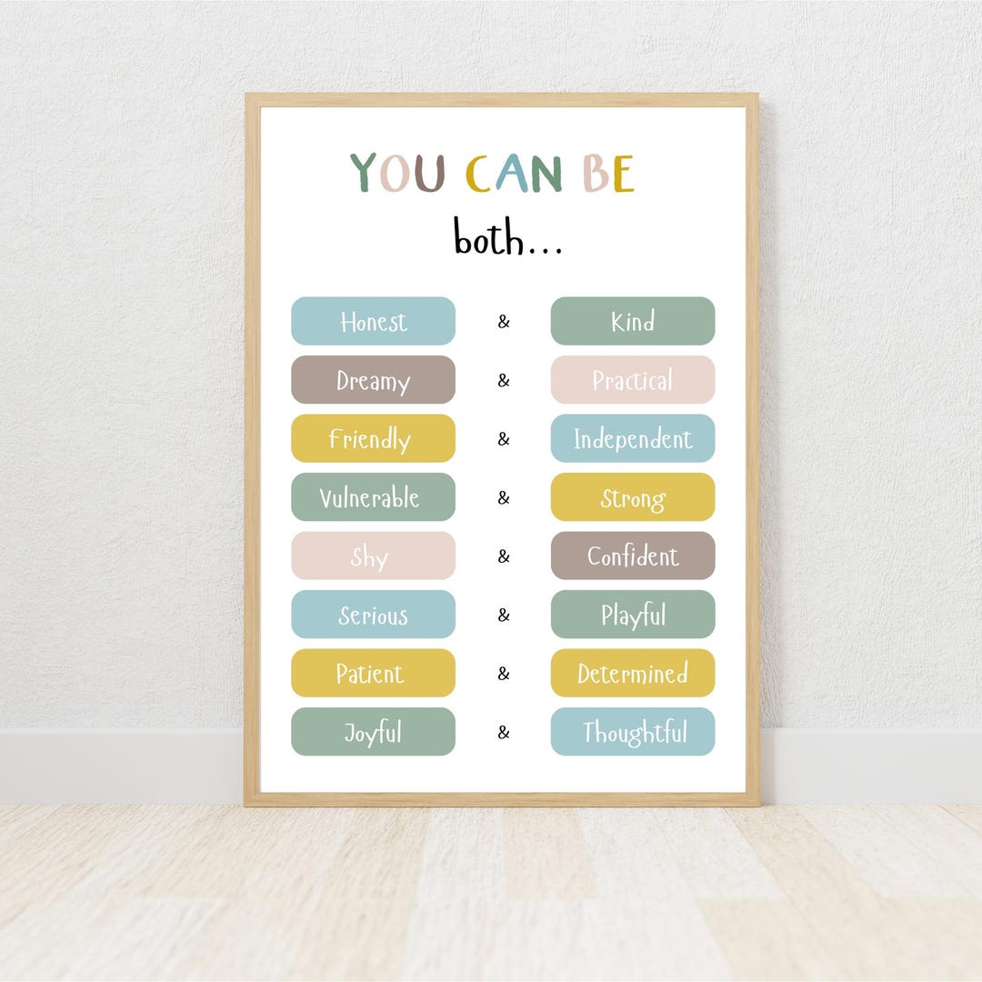 You Can Be Both Poster, Calming Corner Decor (digital Download) - Etsy