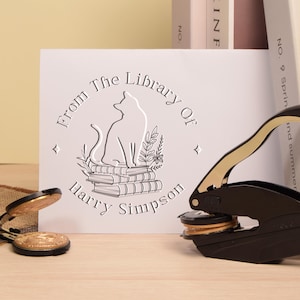 Personalized Book embosser | Ex Libris Embosser | Library embosser stamp | Ex Libris | Christmas Gifts for Book Lovers