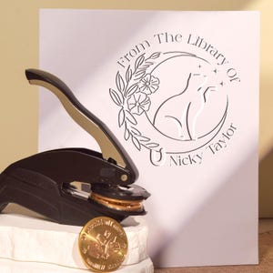 Personalized Book embosser | Ex Libris Embosser | Library embosser stamp | Ex Libris | Christmas Gifts for Book Lovers
