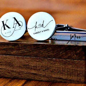 Metal Cufflinks - Engraved Square Gift Box Optional, Wedding Day Cuff links Gift Groom Dad Groomsmen Father of Bride Groom, Father&#39;s Day&#39;