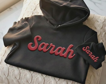 Personalized Youth Puff Print Hoodie | Custom Kids 3D Name Sweatshirt | Raised Letter Children Pullover | 100% Cotton Birthday Gift