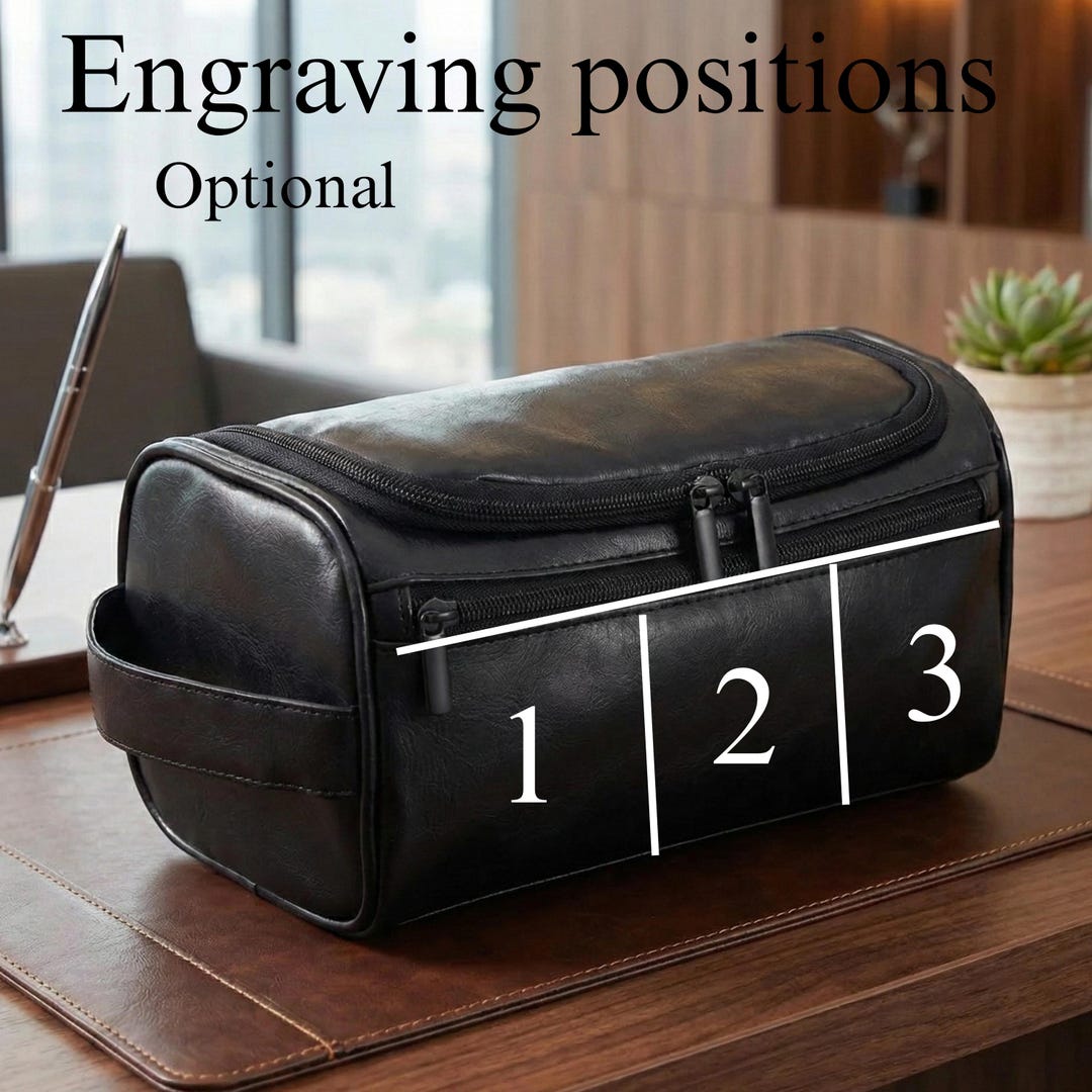 Custom Leather Dopp Kit Personalized Engraved | Mens Toiletry Bag ...