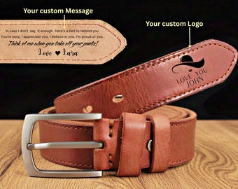 Custom Leather Belt for Daddy, Father’s Day Gift for Boyfriend, Unique Gift for Husband, Personalized Leather Belt Anniversary Handmade Belt