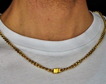 Custom Name Necklace for Dad Engraved Stainless Steel Chain Men Personalized Father Gift Chain Dad Jewelry