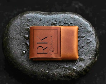 Custom Leather Wallet for Men, Personalized Slim Wallet, Ideal Gift for Husband, Dad, Boyfriend, or Son | Birthday, Anniversary, Christmas