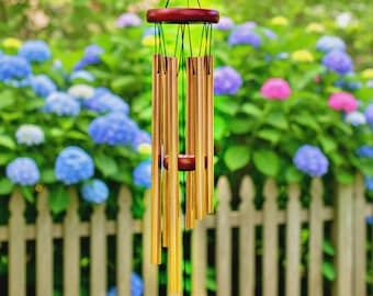Memorial Gift Wind Chimes Personalized | Custom Sympathy Gift Loss of Parent Grandparent | Engraved Bereavement Remembrance Loved One