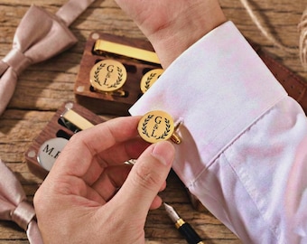 Groomsmen Gifts, Personalized Grooms men Cufflinks, Best Man Gift, Wedding Cuff links for Men, Custom Groomsmen Proposal, Usher Gifts