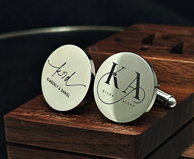 Groomsmen Personalized Cufflinks, Groomsmen Gifts, Personalized