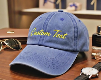 Custom Embroidered Hat | Personalized Baseball Cap | Your Text Here Dad Hat | Custom Name Gift for Him Her | Embroidered Trucker Hat