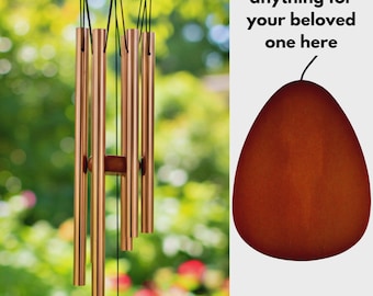 Custom Engraved Memorial Wind Chimes | Sympathy Gift Loss of Loved One | Personalized Remembrance Gift Mom Dad | Bereavement Condolence