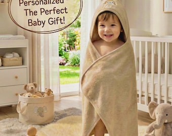 Kapuzenhandtuch mit Namen, Babygeschenke, Geschenk Geburt, Kapuzenhandtuch, Babyhandtuch mit Name, Badehandtuch Kind, Gifts for kids