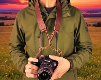Custom Engraved Camera Strap | Premium Leather Photography Accessory | Personalized Photographer Gift | Adjustable DSLR Strap