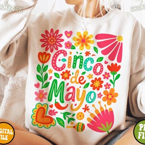 Floral Cinco de mayo png, Retro Mexico png, Western cinco de mayo png, Mexican Png, fiesta png, Tequila Png, Cinco de mayo Png File