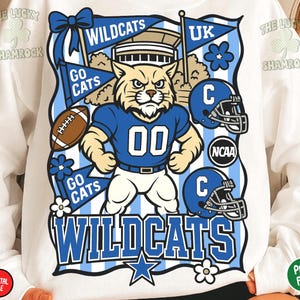 Wildcats Team Spirit PNG, Game Day Wildcat Mascot Sublimation, School Pride Football Shirt Design, Cheer Spirit Wear Clipart, Wildcats Png