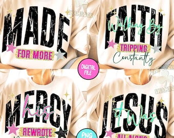 Retro Christianity Png Bundle, Jesus Faith Png design, Spirituality Shirt Design, Bible Verse Png, religious shirt png, Christian shirt png