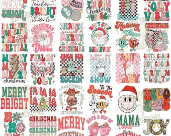 Retro Christmas Png Bundle, Christmas shirt png, christmas Shirt png, Christmas Png, Christmas Sublimation Designs, Trendy Christmas png
