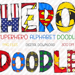 Paquete de alfabetos de héroes (PNG), paquete de alfabetos para niños (PNG), letras y números, fuente (PNG), paquete de alfabetos (PNG), alfabeto digital, diseño de sublimación para niños