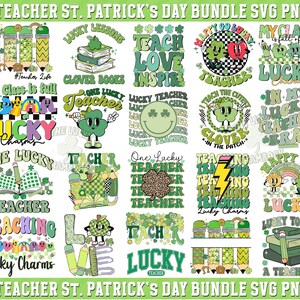 St Patrick Day Teacher Svg PNG Bundle, Teacher Pencils Patricks day Png, St. Patrick&#39;s day svg, St Patricks Teacher Png, Teacher Shirt Png