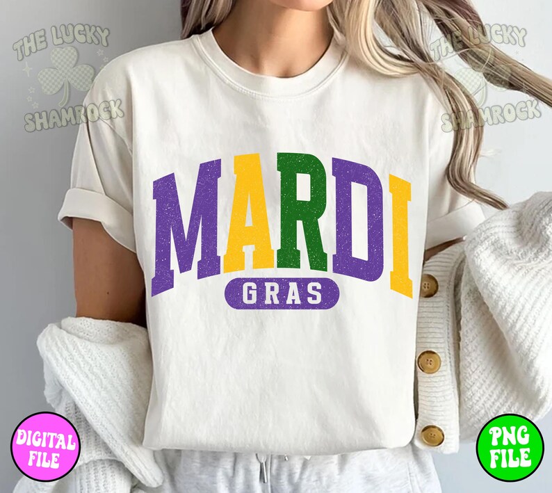 Mardi Gras Varsity Png, Mardi Gras Svg, Louisiana Svg, Mardi Gras Sublimation Design, instant download, Mardi Gras Shirt png, Digital file