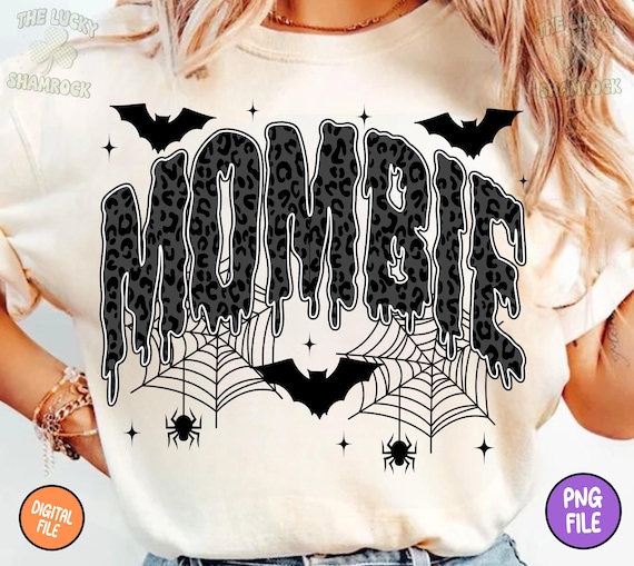 Halloween Mombie png, Retro Halloween png, Spooky Mama mini png, Trendy Halloween png, Spooky Season png, Mombie png, Horror Png File