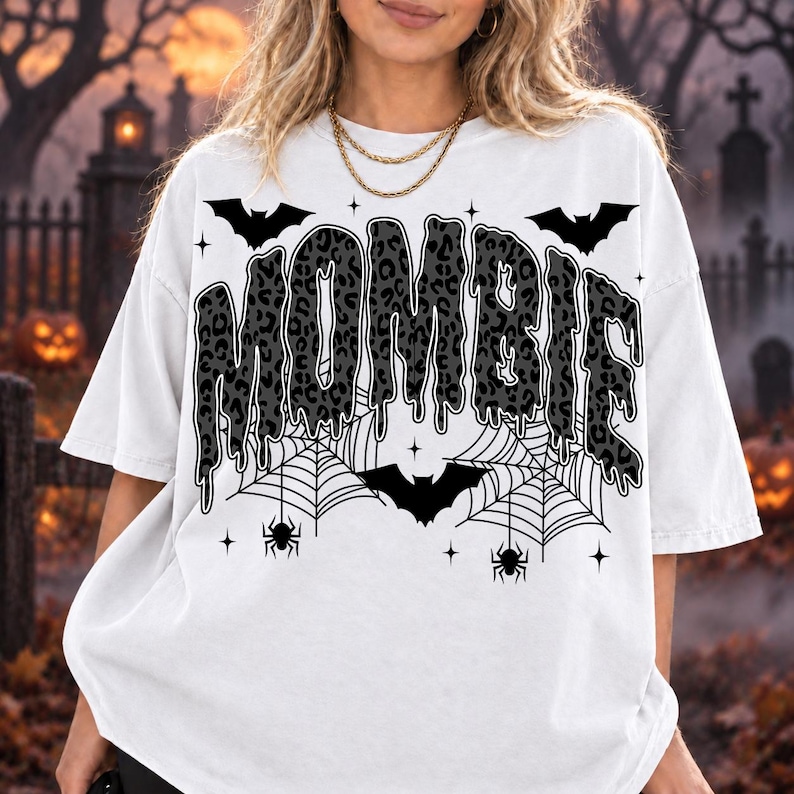 Halloween Mombie (PNG), Retro-Halloween (PNG), Spooky Mama Mini (PNG), Trendy Halloween (PNG), Spooky Season (PNG), Mombie (PNG), Horror-PNG-Datei Bild 1