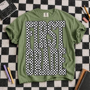 Kariertes Schulanfangs-Paket (PNG), Erster Schultag (PNG), Vorschule, erste und zweite Klasse (PNG), Schulanfang im Preppy-Stil (PNG), Lehrer-PNG Bild 6