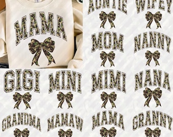 Kamouflage-kamouflagebåge png-paket, kamouflagebåge, sublimering av ankjakt, retro mamma-kamouflage png, jaktfruskjorta png, kamouflagemamma png