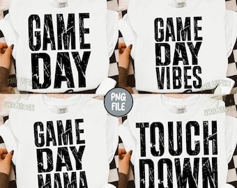 Touch Down Gameday Bundle PNG, Spieltag Png, Retro Fußball PNG, Fußball Mutter PNG, Touch Down Fußball Png, Distressed Fußballtrikot Png