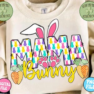 Mama Bunny PNG, Mama Easter Shirt Design, Retro Easter Png, Mama mini png, Easter Mama Sublimation, Digital Download, Easter Sublimation png