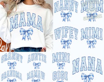 Chinoiserie Png Bundle, Floral Chinoiserie, Mama Shirt Png, Chinoiserie Design, Chinoiserie Png, Blue Chinoiserie Png, Varsity Mama Png