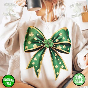 Retro Glitter Coquette St Patrick’s Day PNG, Shamrock png, Coquette St Patty’s day png, Lucky Png, St. Patricks Day png, Lucky Vibes png