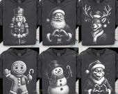 Retro Vintage Christmas Png Bundle, Vintage Christmas design, Vintage Classic Santa, Retro Christmas Sublimation Png, Trendy Christmas png