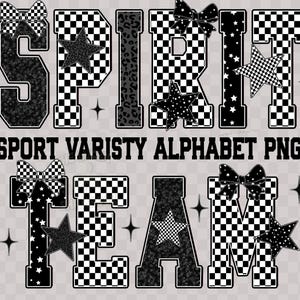 Team Spirit Alphabet Png, Varsity Letter Png Files, Game day png, Sports Alphabet Png Bundle, Touchdown Png, Game Day Png, Alphabet Png File