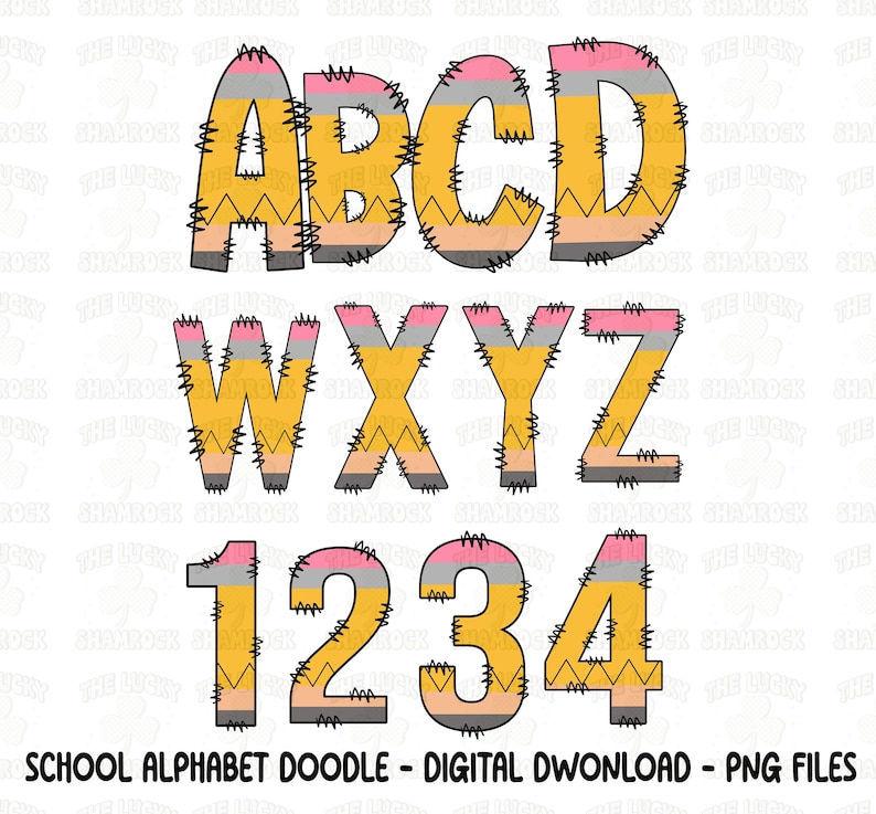 School Alphabet Png Bundle, School Doodle Png, Teacher Clipart Png ...