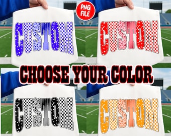 Diseño de equipo personalizado (PNG), diseño de camiseta deportiva personalizada, archivo de sublimación de nombre de equipo, PNG personalizado de porristas, día del juego (PNG)