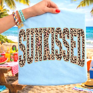 Sunkissed Summer Png, Salty Soul png design, Retro Summer png, summer vibes png, Leopard Sunkissed Summer, boho summer png, Cute Summer png image 4