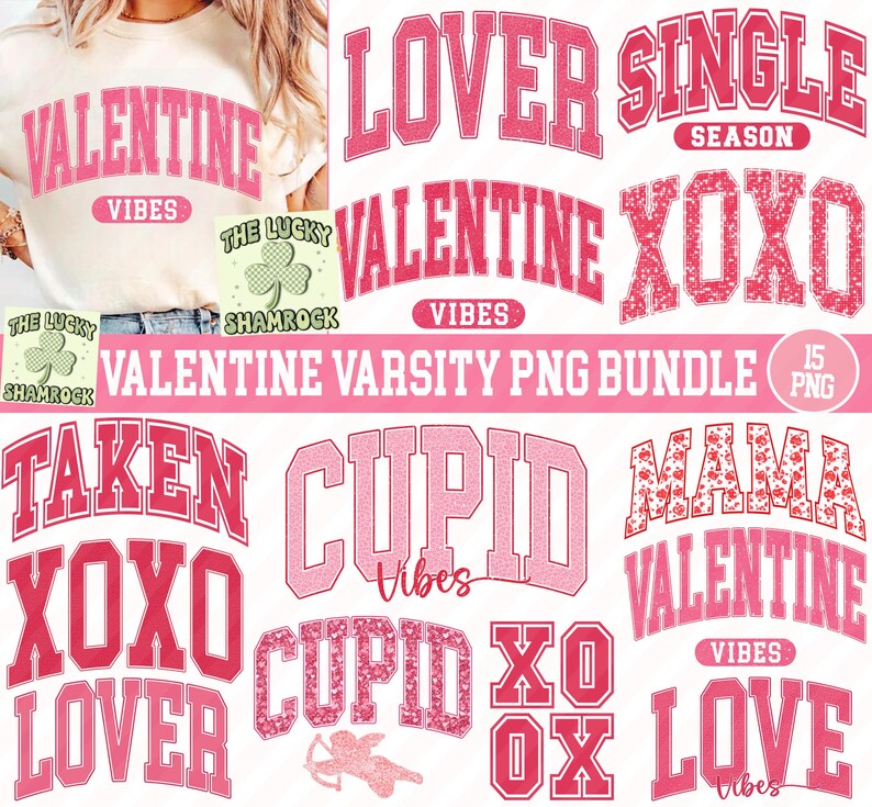Valentine Mega Bundle Png, Retro Valentine Png, Valentines Day Png ...